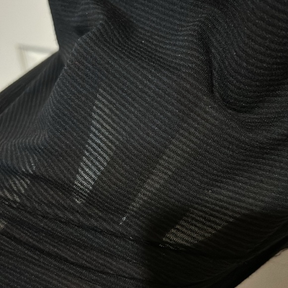 Cop Copine Black Sheer Funnel Neck. Crushed Velvet Sleeve design with thumb hole - Picture 4 of 11